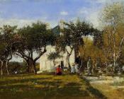 尤金 布丹 : Fervaques, Garden and House of Monsieur Jacuette